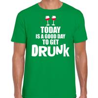 Bellatio Groen fun t-shirt good day to get drunk - heren - St Patricks day / festival shirt / outfit / kleding