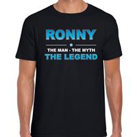 Bellatio Decorations Naam cadeau t-shirt Ronny - the legend zwart voor heren
