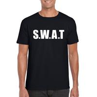 Bellatio Decorations Politie SWAT tekst t-shirt zwart dames -