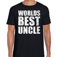 Bellatio Decorations Worlds best uncle / oom cadeau t-shirt zwart voor heren