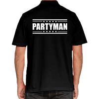 Bellatio Decorations Partyman poloshirt zwart voor heren