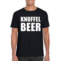 Bellatio Decorations Knuffel beer tekst t-shirt zwart heren -