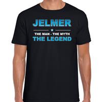 Bellatio Decorations Naam cadeau t-shirt Jelmer - the legend zwart voor heren