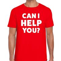 Bellatio Can i help you beurs/evenementen t-shirt Rood