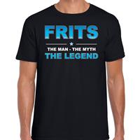Bellatio Decorations Naam cadeau t-shirt Frits - the legend zwart voor heren