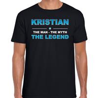 Bellatio Decorations Naam cadeau t-shirt Kristian - the legend zwart voor heren