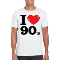Bellatio Decorations I love nineties t-shirt wit dames -