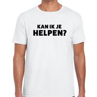 Bellatio Decorations Kan ik je helpen beurs/evenementen t-shirt wit dames -