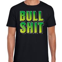 Bellatio Decorations Bullshit fun tekst t-shirt zwart dames -