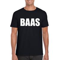 Bellatio Baas tekst t-shirt Zwart
