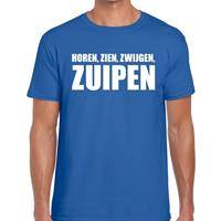 Bellatio Horen zien zwijgen ZUIPEN heren shirt Blauw