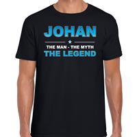 Bellatio Decorations Naam cadeau t-shirt Johan - the legend zwart voor heren