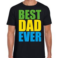 Bellatio Decorations Best dad ever / Beste vader ooit fun t-shirt zwart heren -