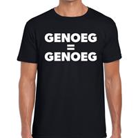 Bellatio Genoeg is genoeg tekst t-shirt zwart heren - Zwart