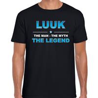 Bellatio Decorations Naam cadeau t-shirt Luuk - the legend zwart voor heren