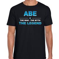 Bellatio Decorations Naam cadeau t-shirt Abe - the legend zwart voor heren