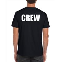 Bellatio Decorations Crew tekst grote maten t-shirt zwart heren -