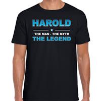 Bellatio Decorations Naam cadeau t-shirt Harold - the legend zwart voor heren