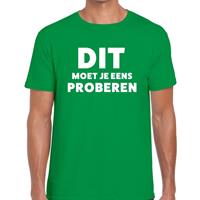 Bellatio Dit moet je eens proberen beurs/evenementen t-shirt Groen