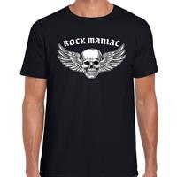 Bellatio Decorations Rock Maniac fashion t-shirt rock / punker zwart voor dames