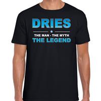 Bellatio Decorations Naam cadeau t-shirt Dries - the legend zwart voor heren