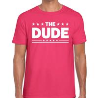 Bellatio Decorations The Dude t-shirt roze heren -