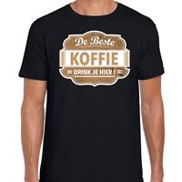 Bellatio Decorations Cadeau t-shirt voor de beste koffie zwart voor heren