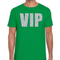 Bellatio Decorations VIP zilver glitter tekst t-shirt groen heren -