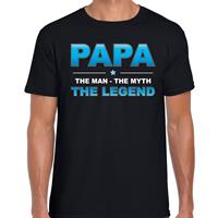 Bellatio Decorations Papa the legend kado shirt voor verjaardag zwart voor heren