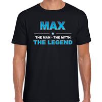 Bellatio Decorations Naam cadeau t-shirt Max - the legend zwart voor heren