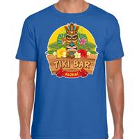 Bellatio Hawaii feest t-shirt / shirt tiki bar Aloha voor heren - Blauw