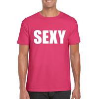 Bellatio Decorations Sexy tekst t-shirt roze heren -