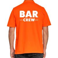 Bellatio Decorations Bar crew / personeel tekst polo shirt oranje voor heren