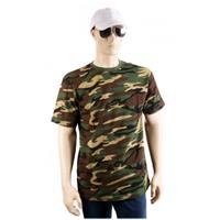 Merkloos Army leger camouflage t-shirt korte mouwen - voor heren