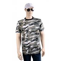 Grijs camouflage t-shirt korte mouw