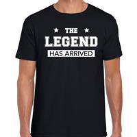 Bellatio Decorations The legend has arrived fun t-shirt zwart voor heren