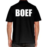 Bellatio Decorations BOEF poloshirt zwart voor heren