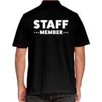 Bellatio Decorations Staff member / personeel tekst polo shirt zwart voor heren