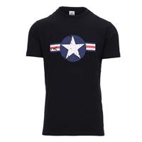 Fostex Zwart USAF logo t-shirt voor heren - Vintage kleding - Wereldoorlog kleding
