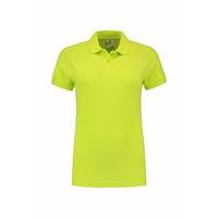 Lemon & Soda Dames basic poloshirt - lemon geel - korte mouw - getailleerd - katoen -