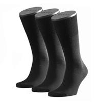 FALKE 3-paar heren wollen sokken - Airport - Hoge wollen kousen - Anti slip sokken - Vliegtuig sokken- Reis kousen