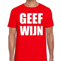 Bellatio Geef Wijn heren shirt Rood