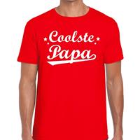 Bellatio Decorations Coolste papa cadeau t-shirt rood voor heren