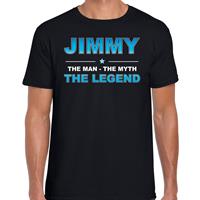 Bellatio Decorations Naam cadeau t-shirt Jimmy - the legend zwart voor heren
