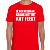 Bellatio Decorations Ik ben helemaal klaar met dit KUT FEEST t-shirt rood heren -