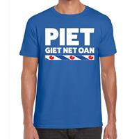 Bellatio Decorations Blauw t-shirt Friesland Piet Giet Net Oan heren -