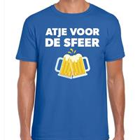 Bellatio Atje voor de sfeer feest t-shirt Blauw