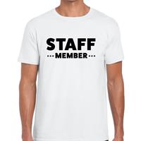 Bellatio Decorations Staff member / personeel tekst t-shirt wit dames -