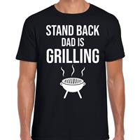 Bellatio Decorations Stand back dad is grilling barbecue / bbq t-shirt zwart voor heren