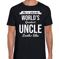 Bellatio Decorations Worlds greatest uncle / oom cadeau t-shirt zwart voor heren